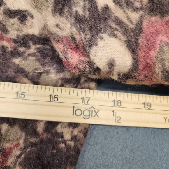 Sarah Spencer Sweater Womens Large Brown Pink Floral Angora Wool Cardigan Roses - Picture 5 of 14